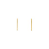 14mm gold staple stud earrings PRE 173 14KY