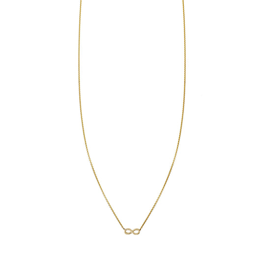 Delicate baby infinity charm necklace - dainty symbolic pendant for subtle everyday wear