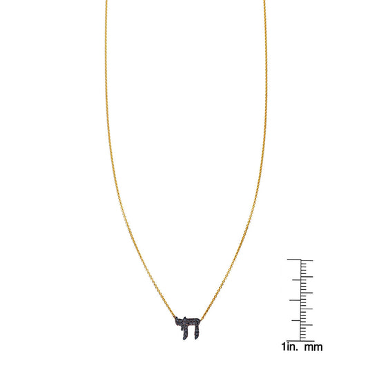 Black Diamond Chai Necklace