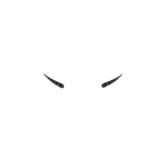 black diamond eyelash stud earrings PRE 445 BD