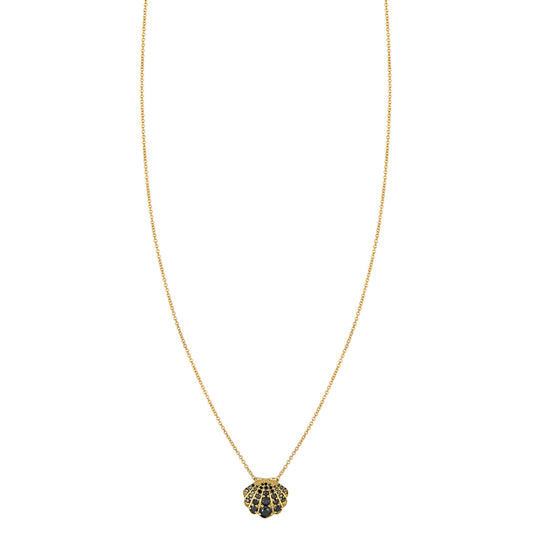 Black Diamond Seashell Necklace