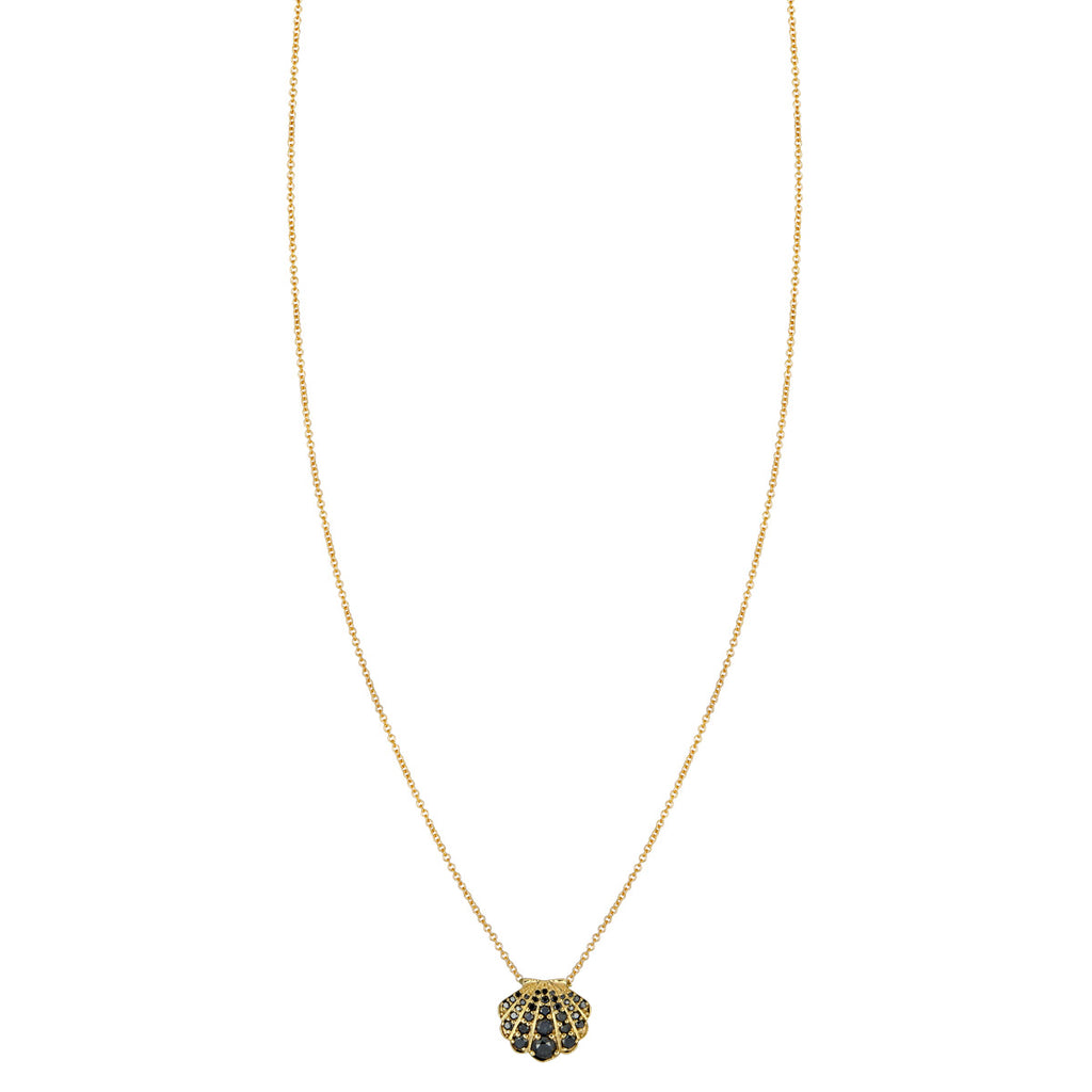 Black Diamond Seashell Necklace