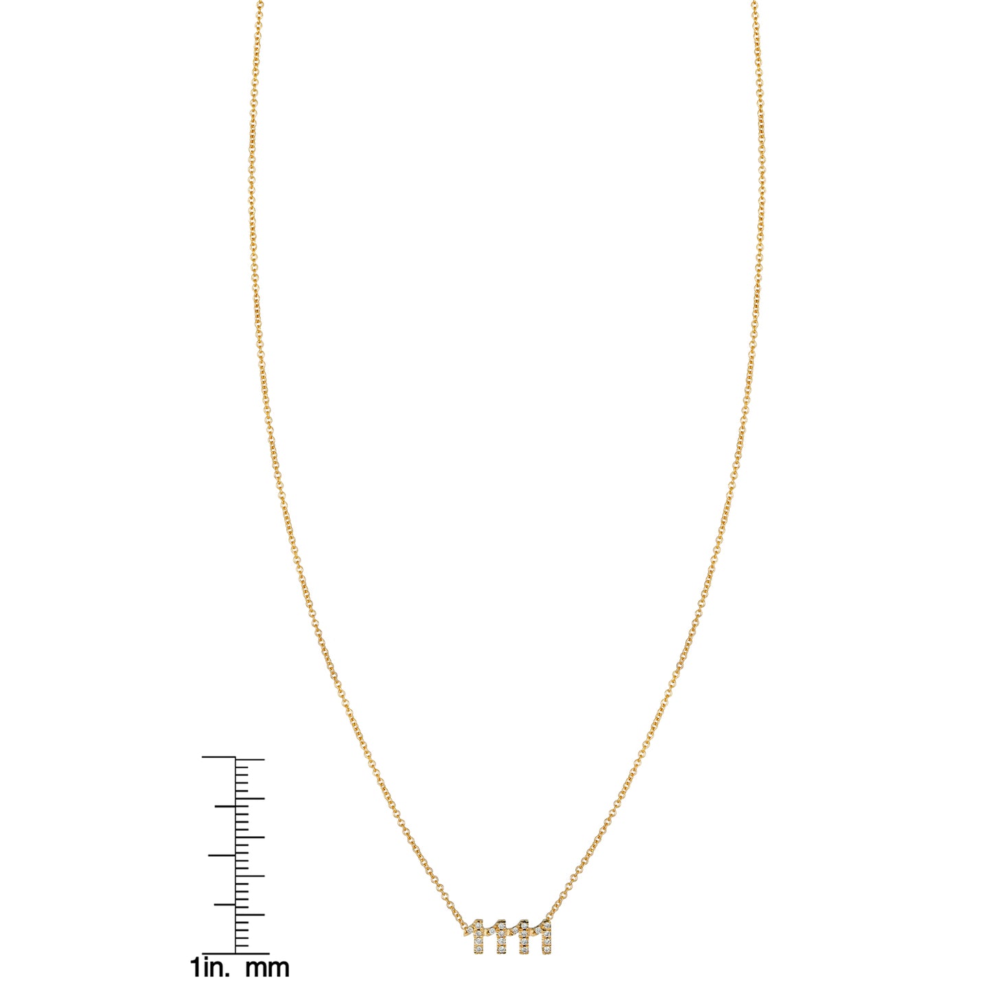 White Diamond 1111 Necklace