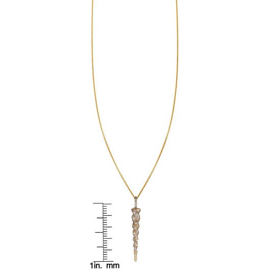 Pave Diamond Unicorn Horn Necklace