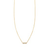 Delicate diamond triple heart necklace - sparkling romantic pendant for dainty elegance