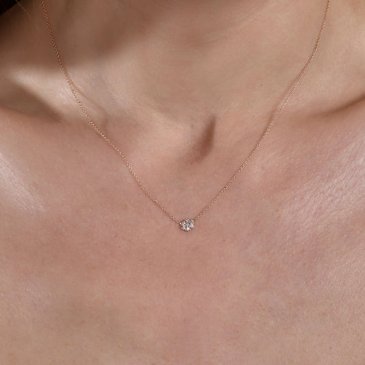Diamond Flower Necklace