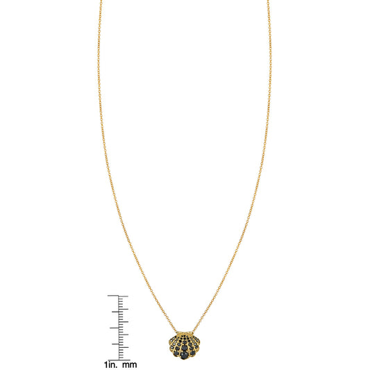Black Diamond Seashell Necklace