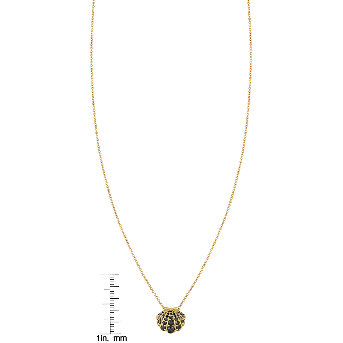 Black Diamond Seashell Necklace
