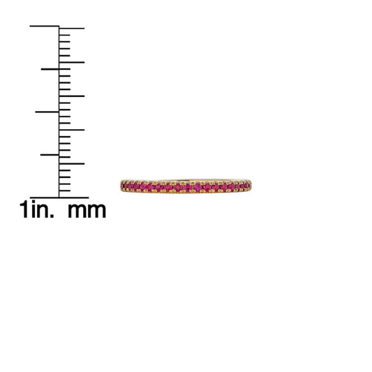 Half Ruby Eternity Band
