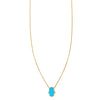 large turquoise inlaid hamsa hand necklace PRN032