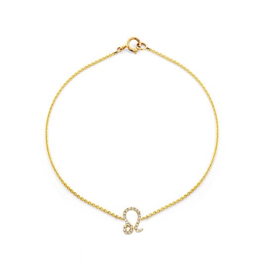 leo diamond zodiac bracelet PRB 441 14K