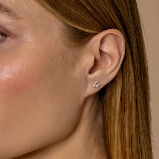 Multi-Color Sapphire Cluster Earrings
