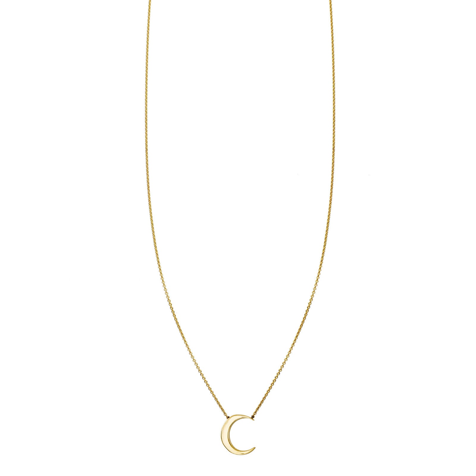Crescent moon tiny charm delicate necklace - minimalist celestial jewelry