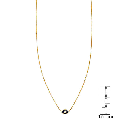 Onyx & Diamond Evil Eye Necklace