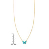 opal inlaid folded butterfly necklace