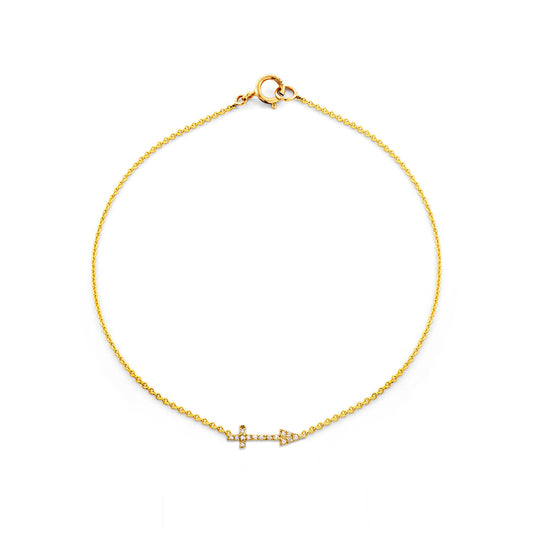 sagittarius diamond zodiac bracelet PRB 441 14K