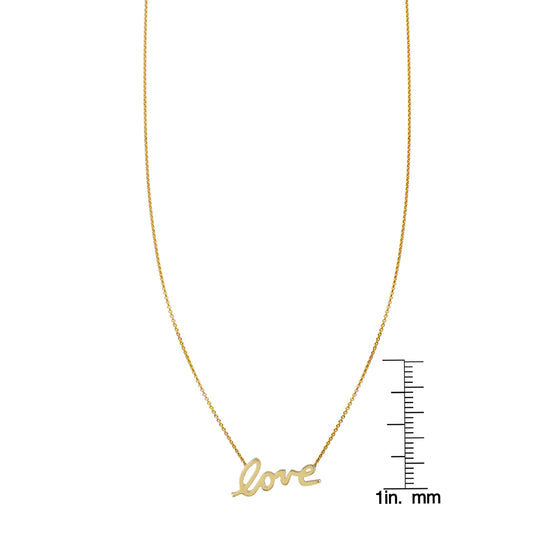 Small Cursive Love Necklace