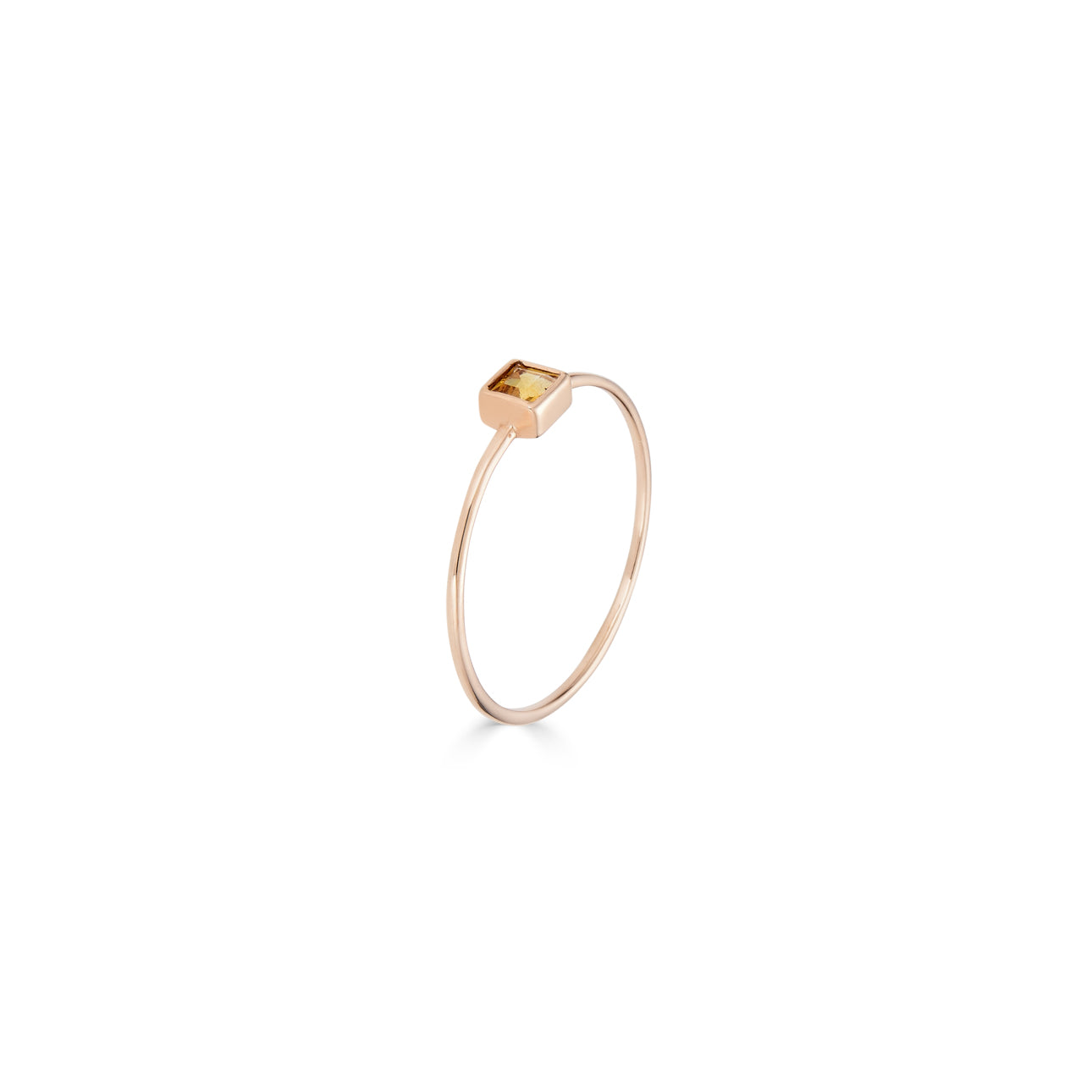 square cut citrine ring side