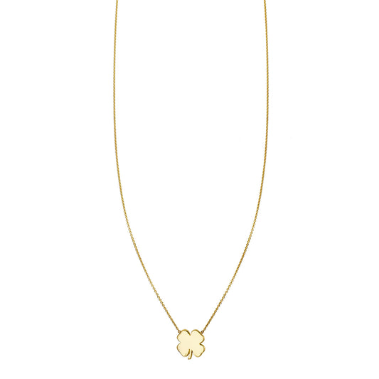st. patricks shamrock charm dainty charm petite necklace PRB 038 14KY