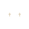 tiny diamond cross earrings PRE 392 14KY_d1895900 1d7a 4020 bd96 b3c6b34ccdbe