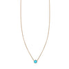 Turquoise inlaid circle necklace - boho-chic gemstone pendant