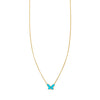 turquoise inlaid folded butterfly necklace