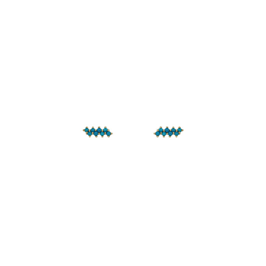 turquoise ladder stud earrings