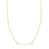 Two-letter diamond gold initial necklace - personalized monogram pendant