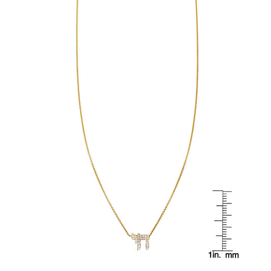 White Diamond Chai Necklace