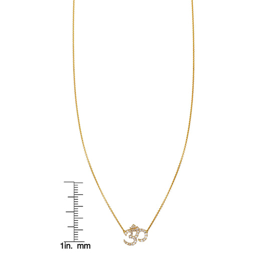 White Diamond OHM Necklace